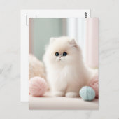 Der weiche pastellfarbene Traum der persischen Kat Postkarte (Vorne/Hinten)