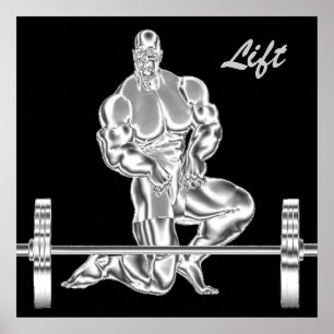 Der Weightlifting-Plakat der Männer Poster