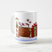Der weihnachtliche Whimsey-INDIVIDUELLE NAME des W Kaffeetasse (Vorderseite Links)