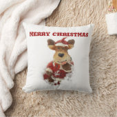 Der Weihnachtsbär im Schneekissen Kissen (Decke)