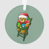 Der Weihnachtsbär Ornament (Rückseite)