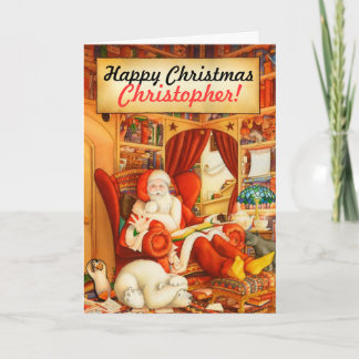 Der Weihnachtsbär und das Feiertagskarte