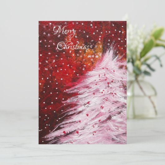 Der Weihnachtsbaum Feiertagskarte (Stehend Vorderseite)