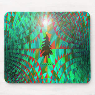 Der Weihnachtsbaum ist im Weltraum verloren.. Mousepad
