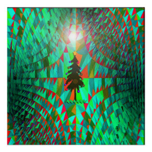 Der Weihnachtsbaum ist im Weltraum verloren.. Poster