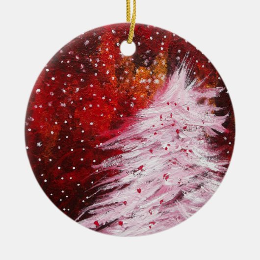 Der Weihnachtsbaum Keramik Ornament (Vorne)