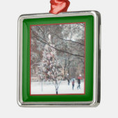 'Der Weihnachtsbaum' Silbernes Ornament (Links)