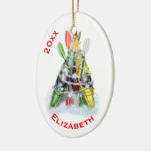 Der Weihnachtsbaum von Kayak Keramikornament (Links)