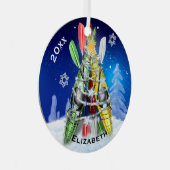 Der Weihnachtsbaum von Kayak Ornament Aus Metall (Vorderseite Rechts)
