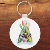 Der Weihnachtsbaum von Kayak Schlüsselanhänger (Vorderseite)