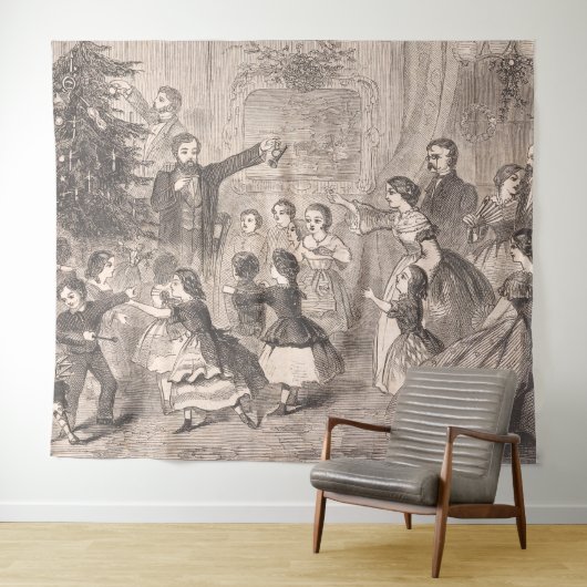 Der Weihnachtsbaum | Winslow Homer Wandteppich (Beispiel (Horizontal))