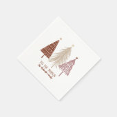 Der Weihnachtsfeiertag in den Bäumen Serviette (Ecke)