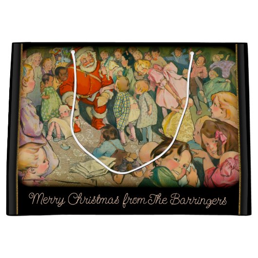 Der Weihnachtsfeiertag ist angekommen Große Geschenktüte (Vorderseite)