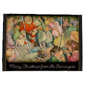 Der Weihnachtsfeiertag ist angekommen Große Geschenktüte (Rückseite)