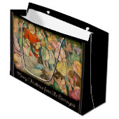 Der Weihnachtsfeiertag ist angekommen Große Geschenktüte (Vorderseite Schrägansicht)