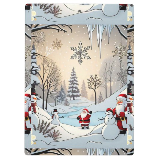 "Der Weihnachtsferien" Klemmbrett (Rückseite)