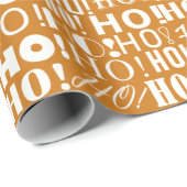 Der Weihnachtsfest! HO! HO! Begrüßung, Orange Geschenkpapier (Rolleneckpunkt)