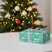 Der Weihnachtsfest! HO! HO! Gruß in Jade Green Geschenkpapier