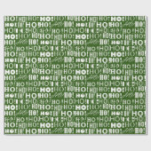 Der Weihnachtsfest! HO! HO! Gruß in Navy Green Geschenkpapier (Flach)