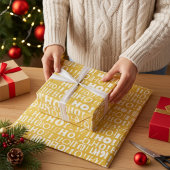 Der Weihnachtsfest! HO! HO! Gruß in Old Gold Geschenkpapier