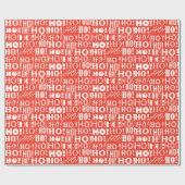 Der Weihnachtsfest! HO! HO! Gruß in Orange Red Geschenkpapier (Flach)