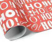 Der Weihnachtsfest! HO! HO! Gruß in Orange Red Geschenkpapier (Rolleneckpunkt)