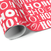 Der Weihnachtsfest! HO! HO! Gruß, rosa Geschenkpapier (Rolleneckpunkt)