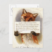 Der Weihnachtsfox Feiertagspostkarte (Vorne/Hinten)