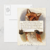 Der Weihnachtsfuchs Feiertagspostkarte (Vorne/Hinten)