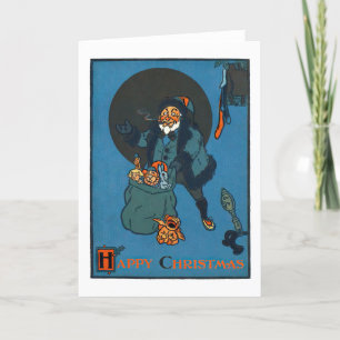 Der Weihnachtsgeburtsack der Geschenke Retro Vinta Feiertagskarte