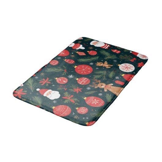 Der Weihnachtsgeist verkörpern, frohe Weihnachten Badematte (Schrägansicht)