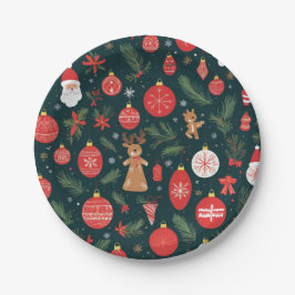 Der Weihnachtsgeist verkörpern, frohe Weihnachten Pappteller