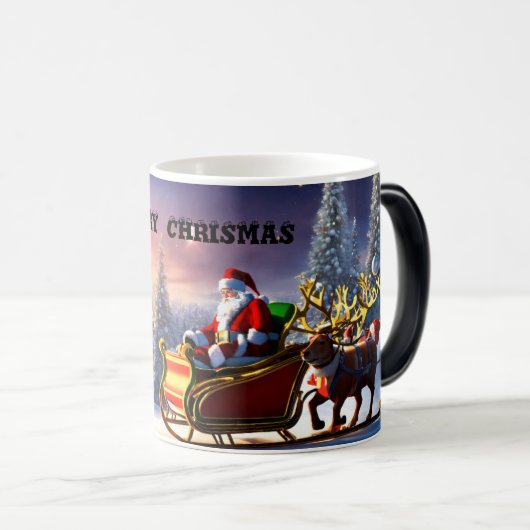 "Der Weihnachtskaffee des Weihnachtsmannes Verwandlungstasse (VorderseiteRechts)