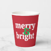 Der Weihnachtskalender "Merry & Bright" wird nach Pappbecher (Vorderseite)