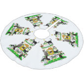 Der Weihnachtskatzen-Eigentumswohnungs-Baum-Rock Polyester Weihnachtsbaumdecke (Schrägansicht)