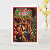 Der Weihnachtsklaus Karte (Gelbe Blume)