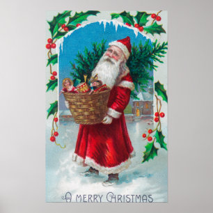 Der Weihnachtskorb der Spielzeugszene Poster