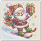 Der Weihnachtslauf mit farbenfrohen Geschenken Aufkleber (Vorderseite)