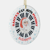 Der Weihnachtslieder Pianist Piano Santa Claus Keramik Ornament (Rechts)