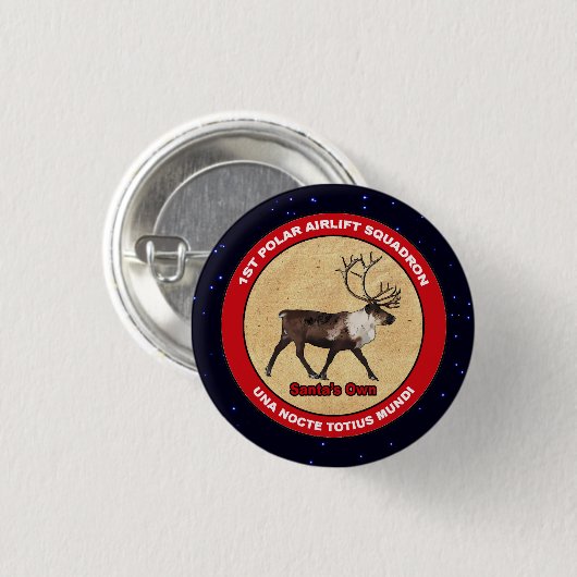 Der Weihnachtsmann - 1. Polar Airlift-Squadron Button (Vorne & Hinten)