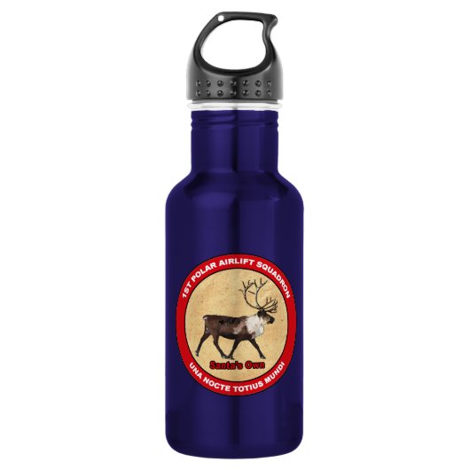 Der Weihnachtsmann - 1. Polar Airlift-Squadron Edelstahlflasche (Vorderseite)
