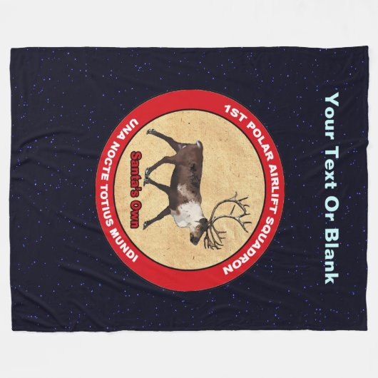 Der Weihnachtsmann - 1. Polar Airlift-Squadron Fleecedecke (Vorderseite (Horizontal))