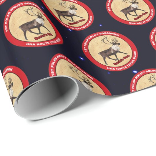 Der Weihnachtsmann - 1. Polar Airlift-Squadron Geschenkpapier (Rolleneckpunkt)