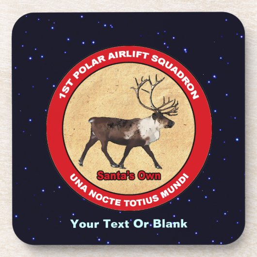 Der Weihnachtsmann - 1. Polar Airlift-Squadron Getränkeuntersetzer (Vorderseite)