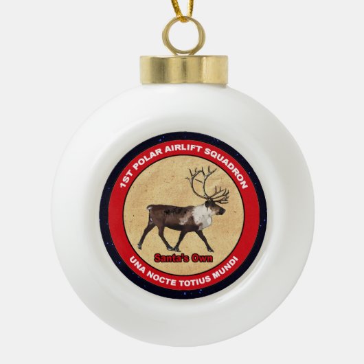 Der Weihnachtsmann - 1. Polar Airlift-Squadron Keramik Kugel-Ornament (Vorderseite)
