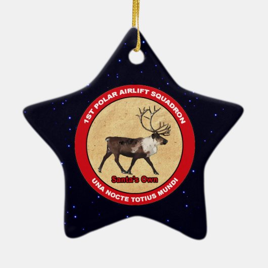 Der Weihnachtsmann - 1. Polar Airlift-Squadron Keramik Ornament (Hinten)
