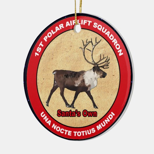 Der Weihnachtsmann - 1. Polar Airlift-Squadron Keramikornament (Links)