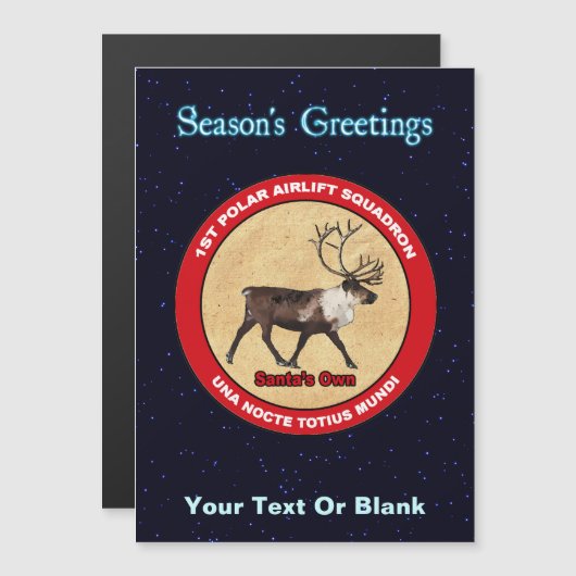 Der Weihnachtsmann - 1. Polar Airlift-Squadron Magnetkarte (Vorne/Hinten)
