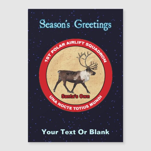 Der Weihnachtsmann - 1. Polar Airlift-Squadron Magnetkarte (Vorderseite)