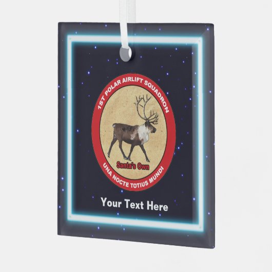 Der Weihnachtsmann - 1. Polar Airlift-Squadron Ornament Aus Glas (Vorderseite links)